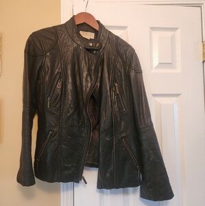 Michael Kors l/xl women's leather jacket